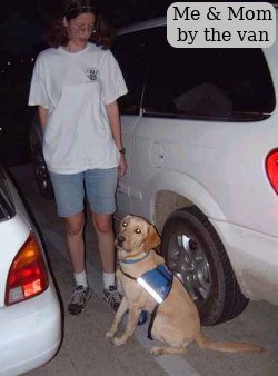 Me & Mom by the van